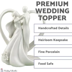 Stylized Dancing Wedding Cake Topper