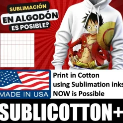 SUBLICOTTON+ Dye Sublimation Inkjet Heat Transfer Paper 25 Sheets 8.5"x11" MADE IN USA