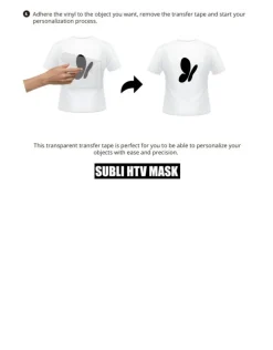 SUBLI HTV MASK™ 8”x9”- 15 SHEETS Free Delivery Transfer Paper And Vinyl Tape