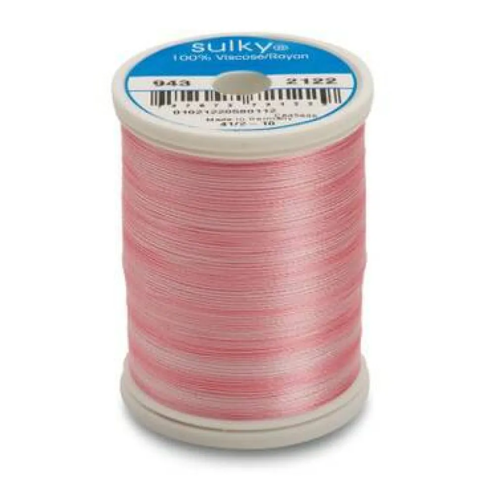 Sulky 40 Wt. Rayon Variegated Thread - Vari-Baby Pinks - 850 yd. Spool