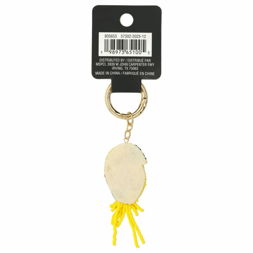Summer Beaded Yellow Parrot Bag Charm by Make Market®