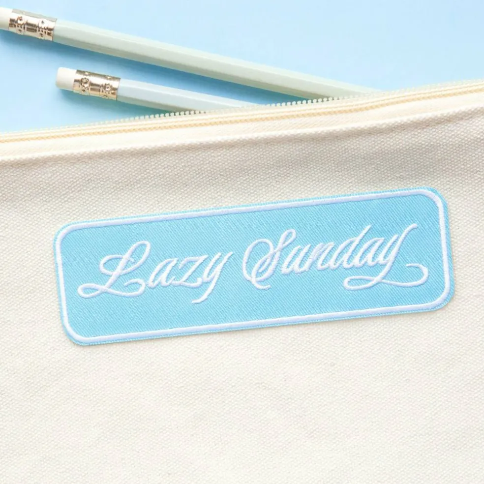 Summer Lazy Sunday Iron-On & Adhesive Embroidered Patch by Make Market®