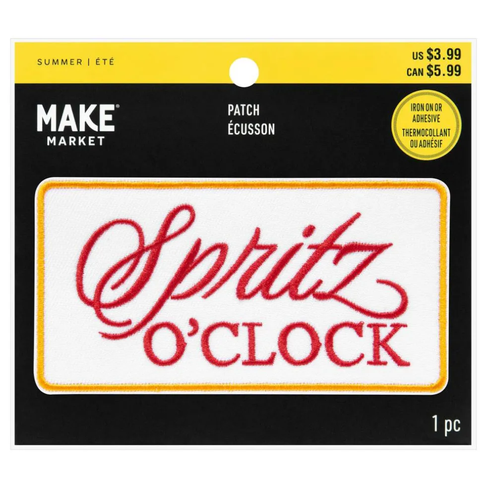 Summer Spritz O'Clock Iron-On & Adhesive Embroidered Patch by Make Market®