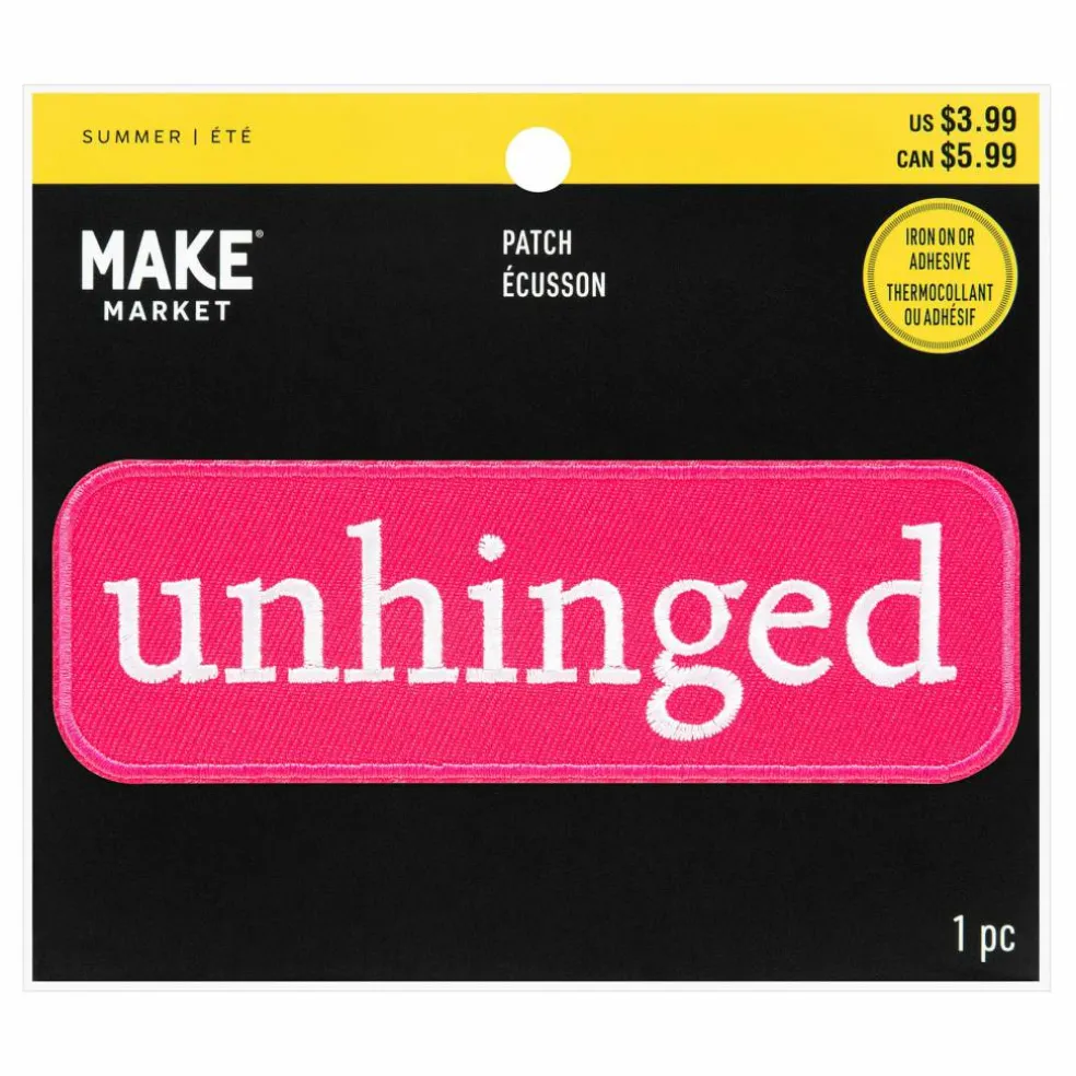 Summer Unhinged Iron-On & Adhesive Embroidered Patch by Make Market®