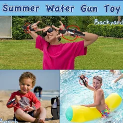 Summer Water Toys, econoLED Water Guns, Superhero Squirt Guns with Glove Summer Party Swimming Pool Beach Outdoor Water Fighting Toys for Kids