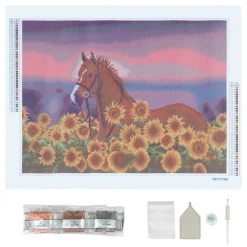 Sunflower Horse Diamond Art Kit by Make Market®
