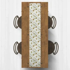 Sunflower Pattern Cotton Twill Runner