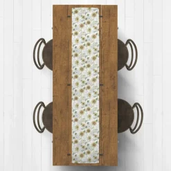 Sunflower Pattern Cotton Twill Runner
