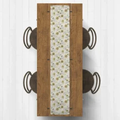 Sunflower Pattern Cotton Twill Runner