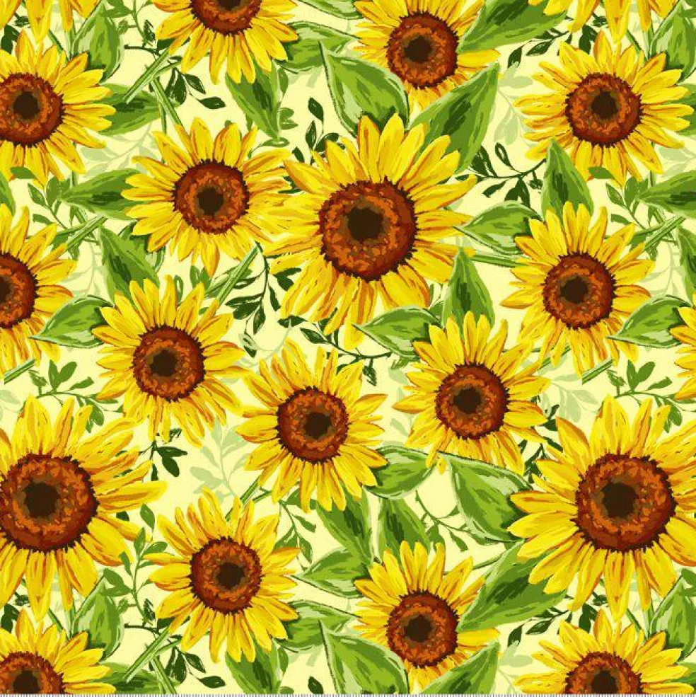 Sunflowers Anti-Pill Premium Fleece Fabric | By The Yard
