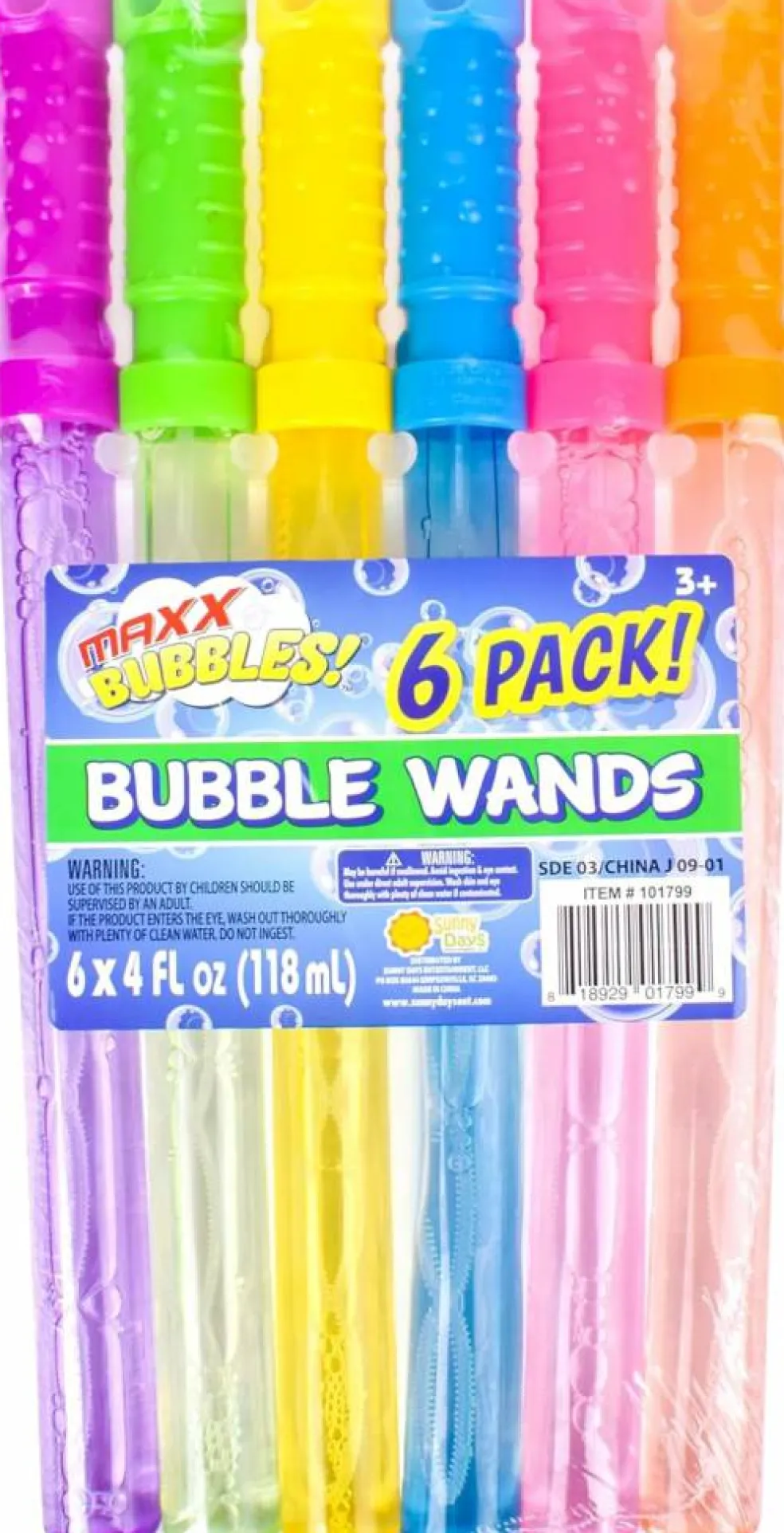 Sunny Days Entertainment Maxx Bubbles 4oz Bubble Wands – 6 Pack Bubble Wand Toy