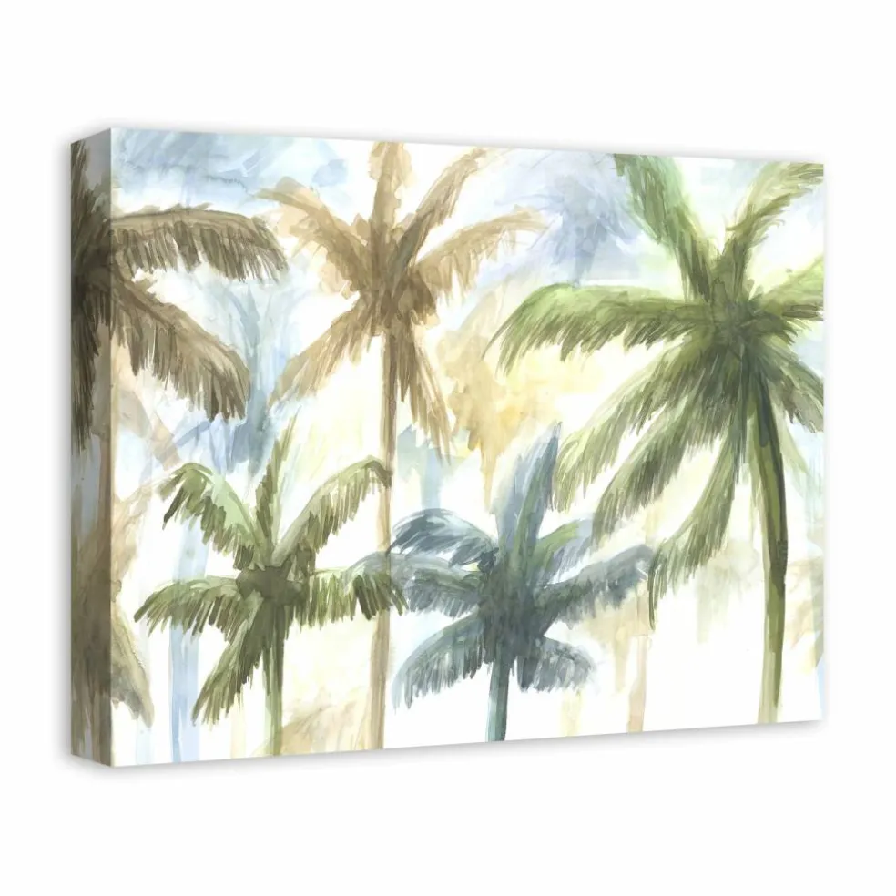 Sunrise Palm Trees Canvas Wall Art