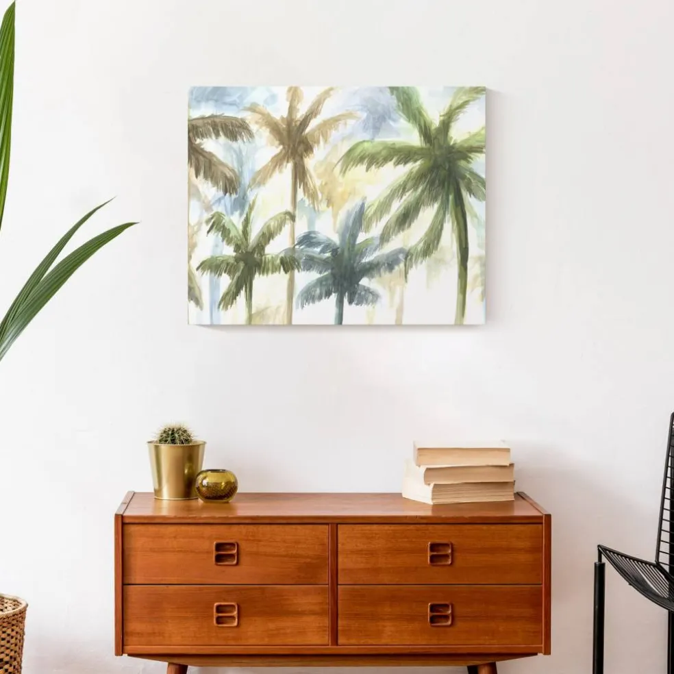 Sunrise Palm Trees Canvas Wall Art