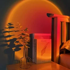 Sunset Lamp Projector Multi-Color Multi-Mode, Dimmable, Timing, Music Rhythm, Sunset Background Wonderful Visual Impact, USB Plug and Play (Remote & APP)