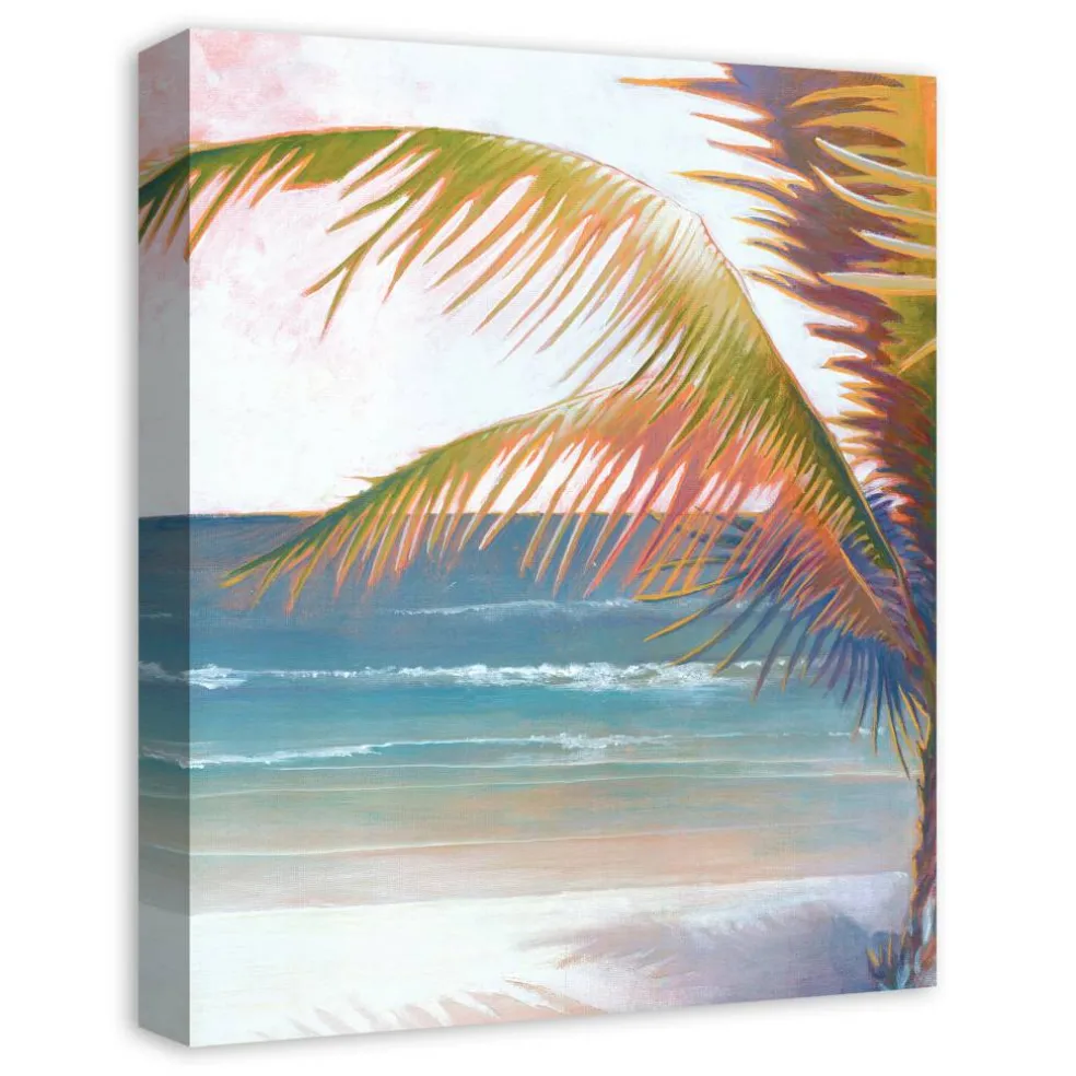 Sunset Palm Canvas Wall Art