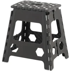 Superio Folding Step Stool - Gray, 15" Tall