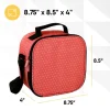 Superio Insulated Lunch Bag with Containers, Thermal Lined Lunch Box, Red