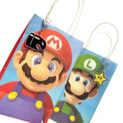 Super Mario Brothers Paper Unfilled Goody Bag – 8 Bags/Pack