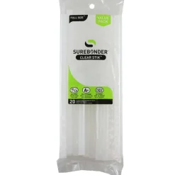 Surebonder® Clear Dual Temp Full Size Glue Sticks, 2 Packs of 20