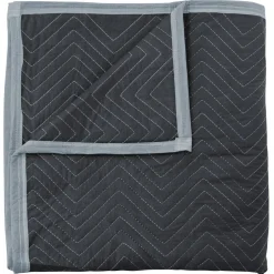 Sure-Max 6 Moving & Packing Blankets - Ultra Thick Pro - 72" x 40" - Professional Quilted Shipping Furniture Pads Black
