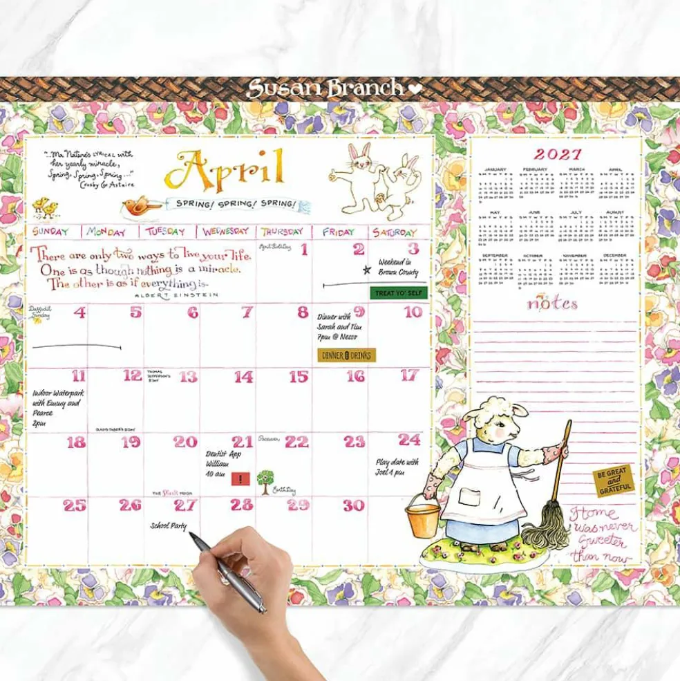 2027 Susan Branch Large Desk Pad Monthly Blotter Calendar