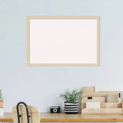 Svelte Wood Framed Corkboard, White Cork