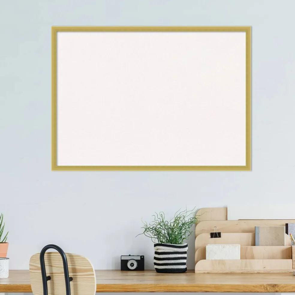 Svelte Wood Framed Corkboard, White Cork