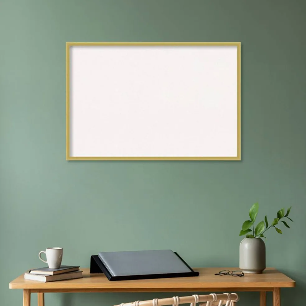 Svelte Wood Framed Corkboard, White Cork