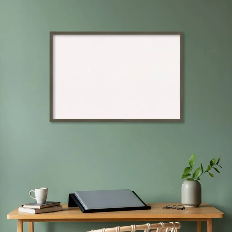Svelte Wood Framed Corkboard, White Cork