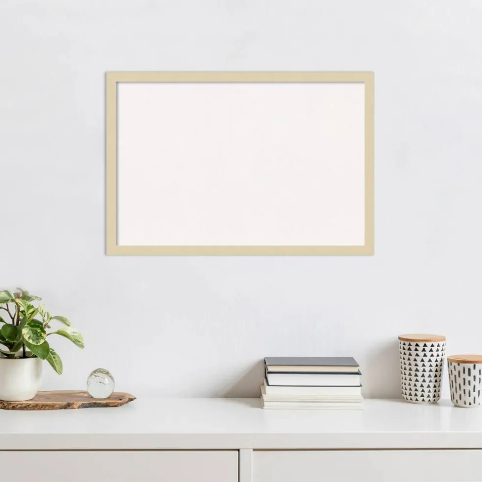 Svelte Wood Framed Corkboard, White Cork