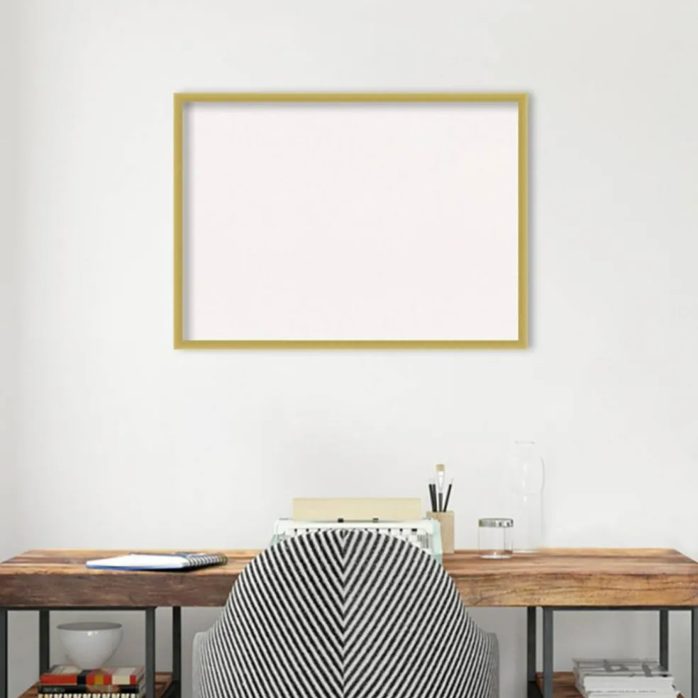 Svelte Wood Framed Corkboard, White Cork