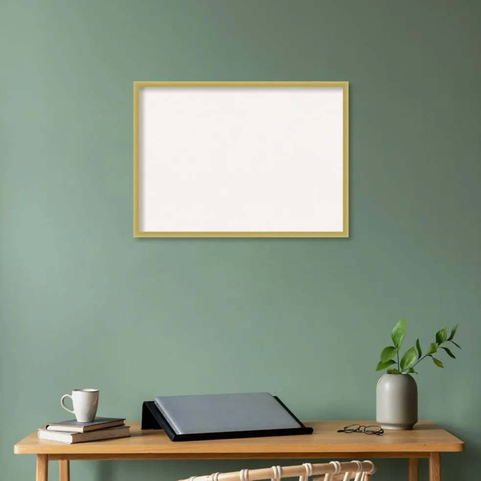 Svelte Wood Framed Corkboard, White Cork