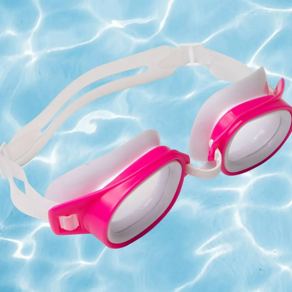Swim Central Children's St. Lucia Swimming Pool Goggles - 6.25" - Pink