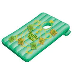 Swim Central 36" Green Inflatable Turtle Toss Cornhole Pool Game