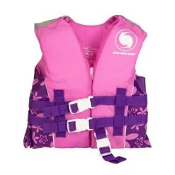 Swim Central Pink & Purple Floral Child Life Jacket Vest with Handle