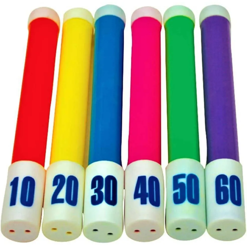 Swim Central 8.25" Vibrantly Colored Flexible Dive Stick Swimming Pool Toy Set