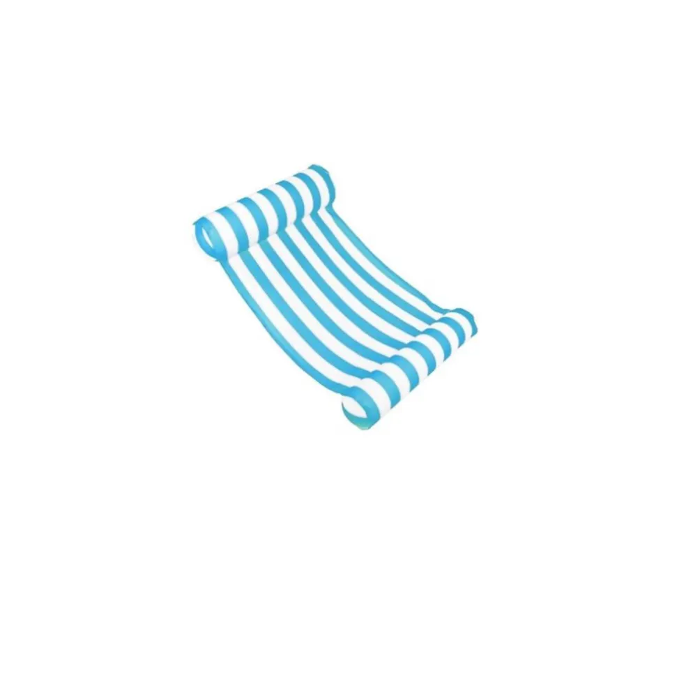 Swimline 4ft. Blue & White Inflatable Water Sports Striped Hammock Pool Raft