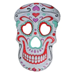 Swimline 5ft. Inflatable White & Pink Sugar Skull Swimming Pool Float