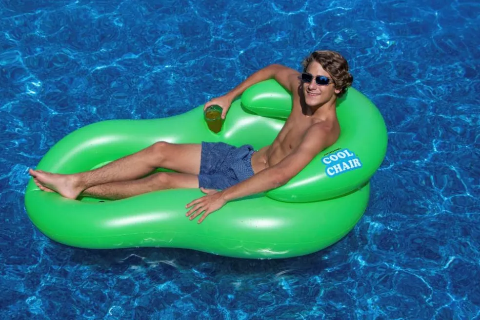 Swimline 62.5" Inflatable Green Cool Chair Pool Lounger