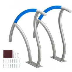 Swimming Pool Handrail 2 Pack, Rust-Resistant Grab Bar with Grip