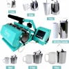 Swing Design 7-in-1 Tumbler Heat Press 20oz/30oz Bundle - Turquoise