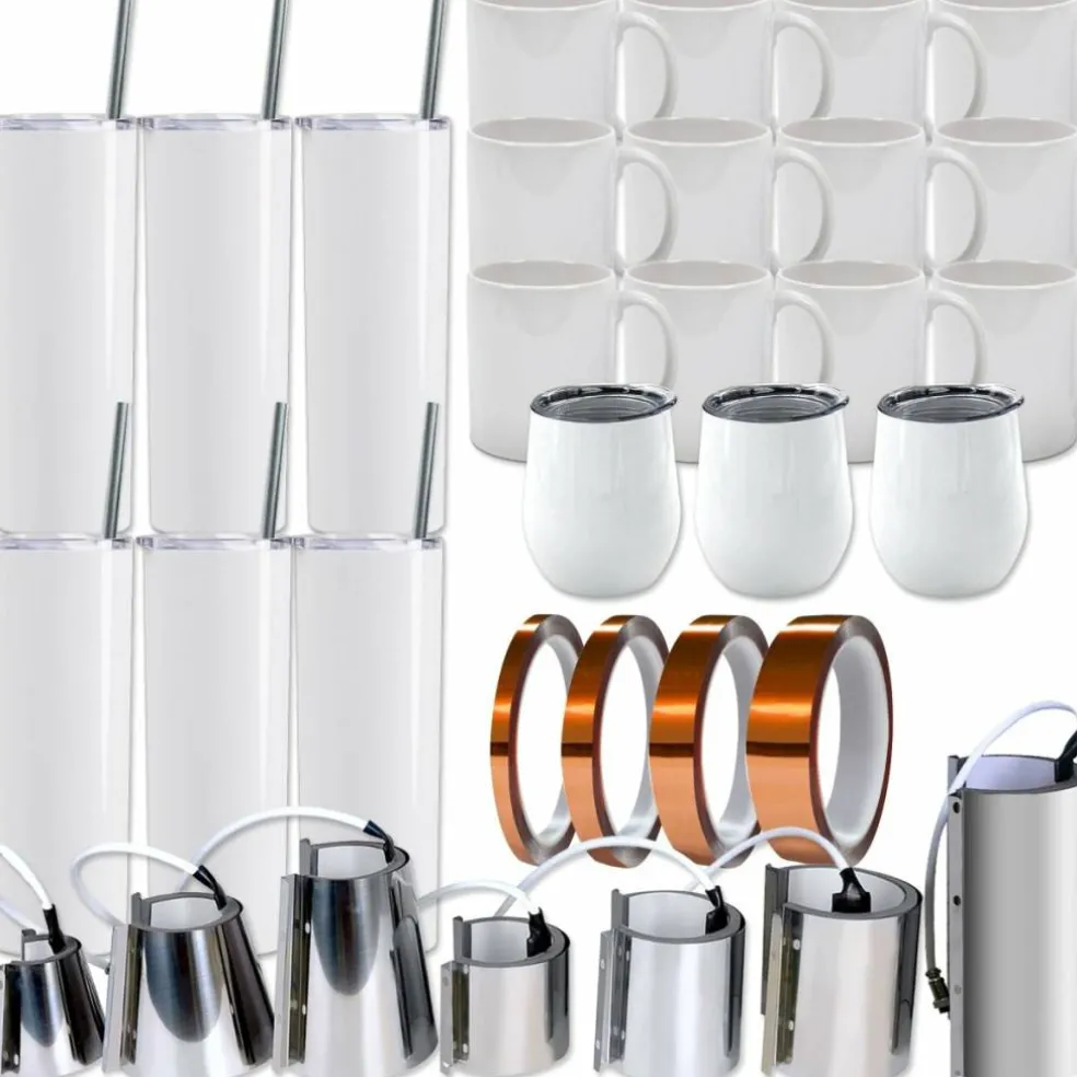 Swing Design 7-in-1 Tumbler Heat Press 20oz/30oz Bundle - Navy