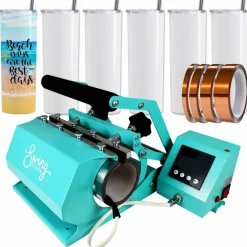 Swing Design 20oz & 30oz Tumbler Heat Press Bundle  - Turquoise