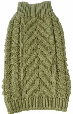 Swivel-Swirl Heavy Cable Knitted Fashion Designer Dog Sweater