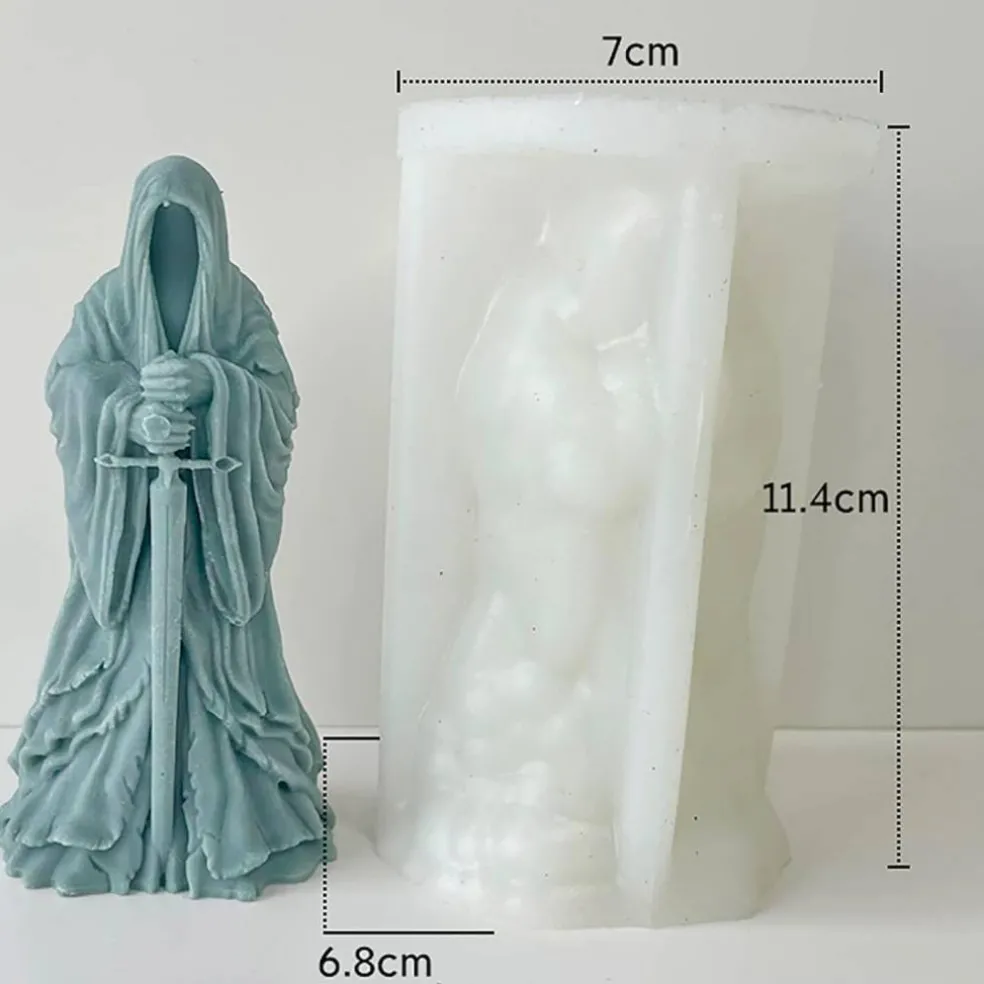 Sword Man Cylinder Candle Mold