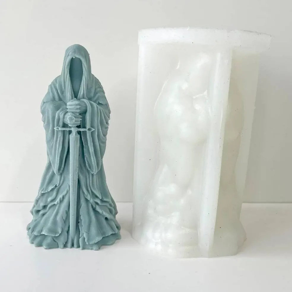 Sword Man Cylinder Candle Mold