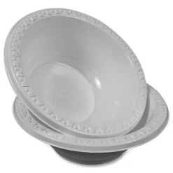 Tablemate Plastic Dinnerware, Bowls, 12 Oz, White, 125/pack