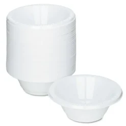 Tablemate Plastic Dinnerware, Bowls, 12 Oz, White, 125/pack