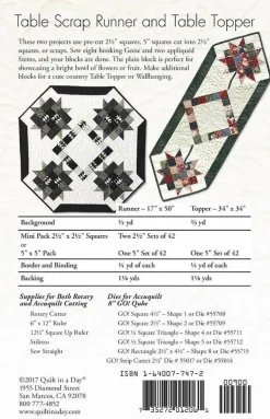 Table Scrap Runner and Table Topper: Eleanor Burns Signature Quilt Pattern