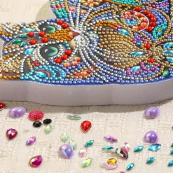 Tabletop Diamond Art Kit for Adults, Cat Diamond Painting Figurine Ornament, 5D DIY Diamond Art Statue with Special Shaped Gems, Craft Decoration for Home, Desk & Gift